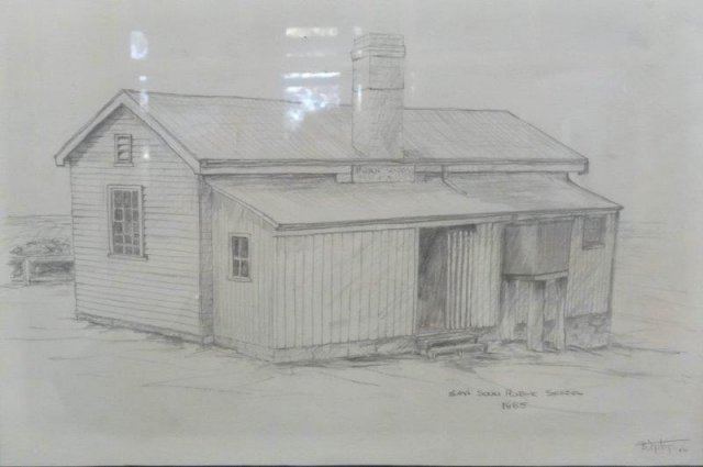 Drawing of Sans Souci Public School - 1885